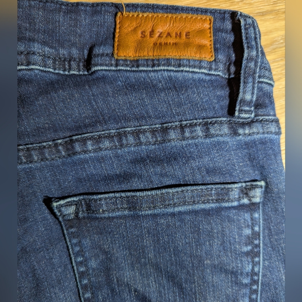 Sézane Le Slim Parfait High Rise Jeans – Dark Wash French Chic Denim | Size 25 - Picture 7 of 7